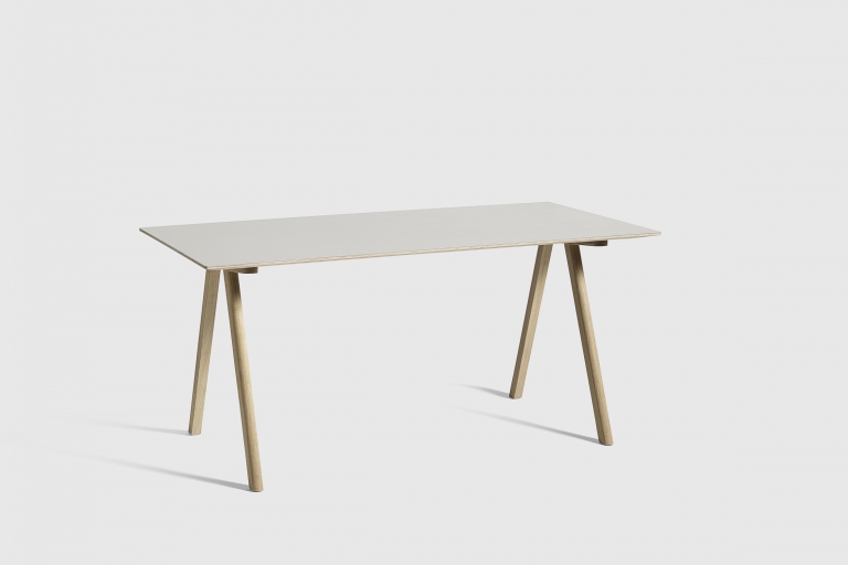 CPH10 L160xW80 Oak Matt Lacquer Lino off-white